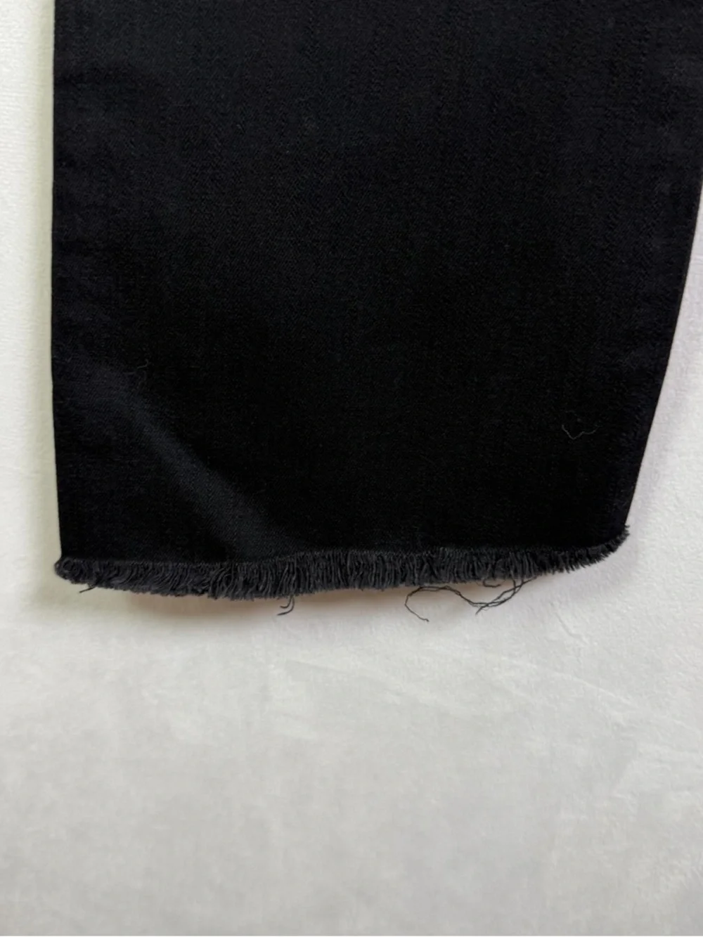 MOTHER The Insider Crop Step Fray Jeans Women Sz 24 Black High Rise Crop Flare